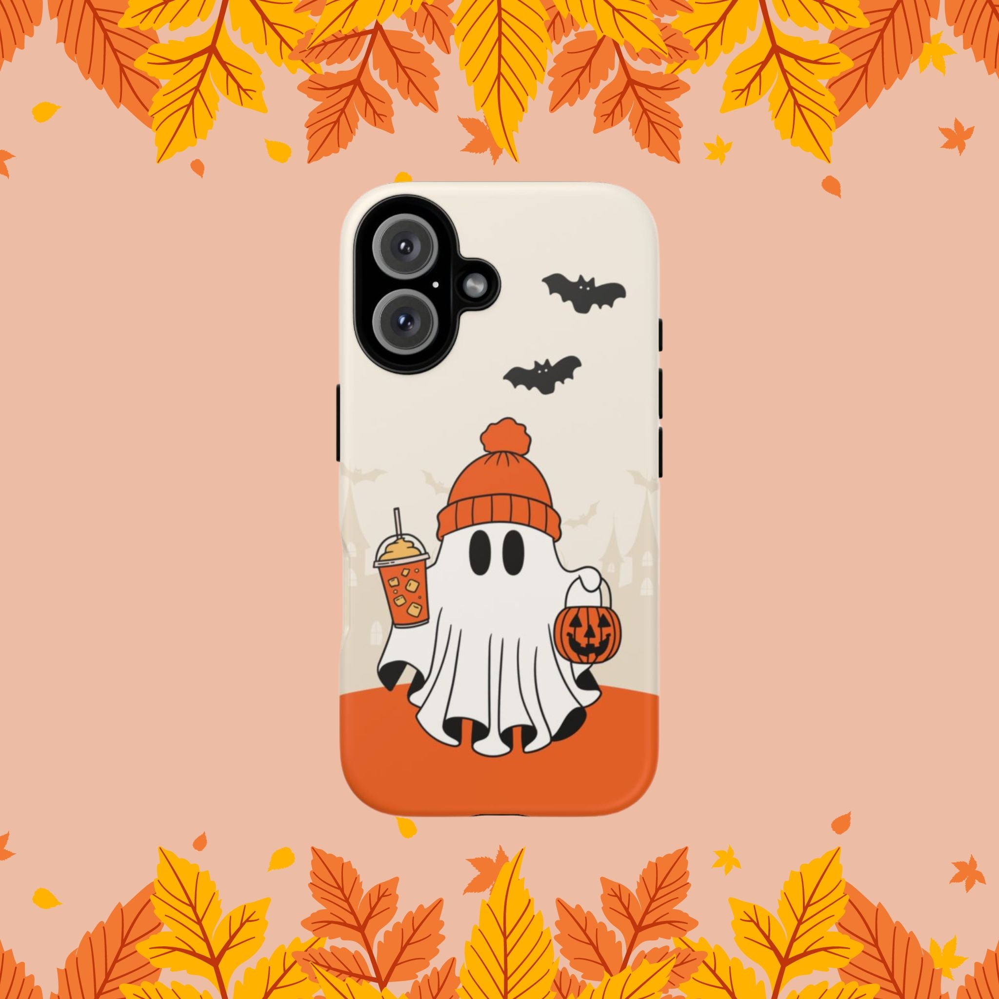 Trick or Coffee Ghost Halloween iPhone Case