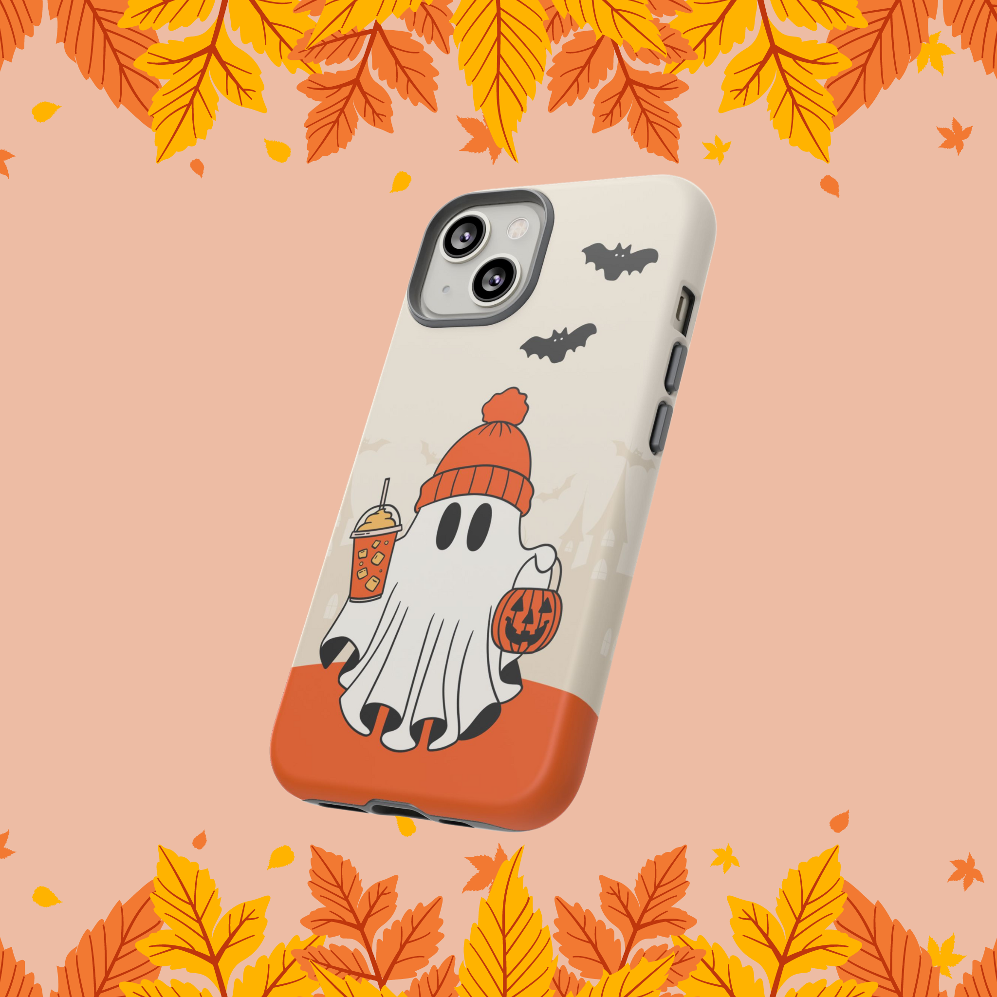 Trick or Coffee Ghost Halloween iPhone Case